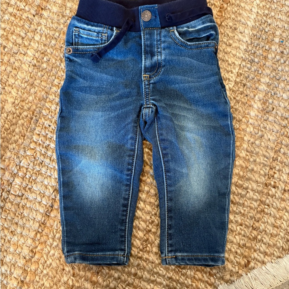 GAP Kids Blue Denim Jeans with Navy Waistband